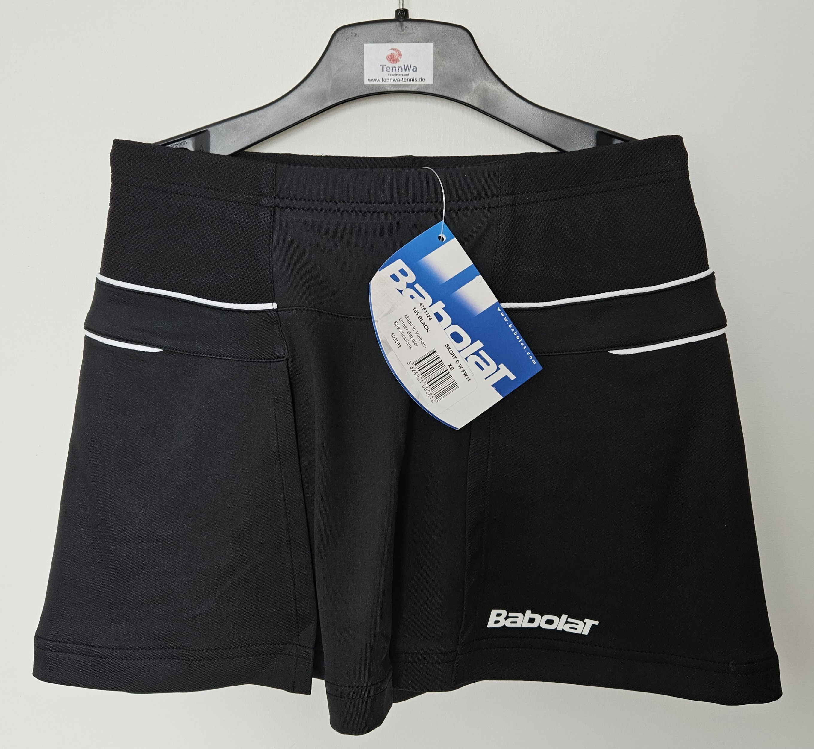 Babolat Club Damen Skort - Tennisrock mit Innenhose schwarz